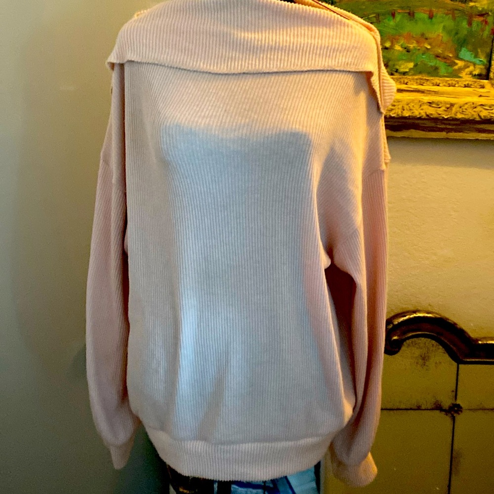 Lovely Soft light Pink Light weight oversized cowl neck Sweater